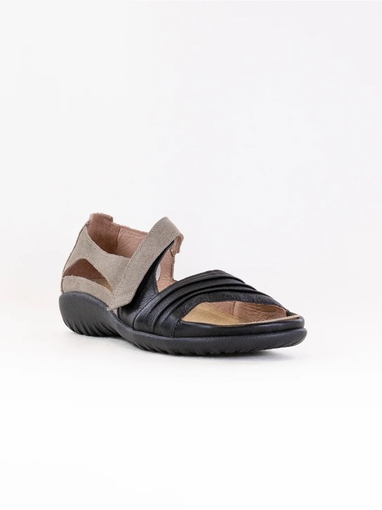 Naot Shoes - Naot Papaki 11125-NNM Sandal Women's 9-9.5 40 Speckled Beige Soft Black Leather
